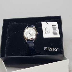 Seiko Silver Dial with Navy Strap